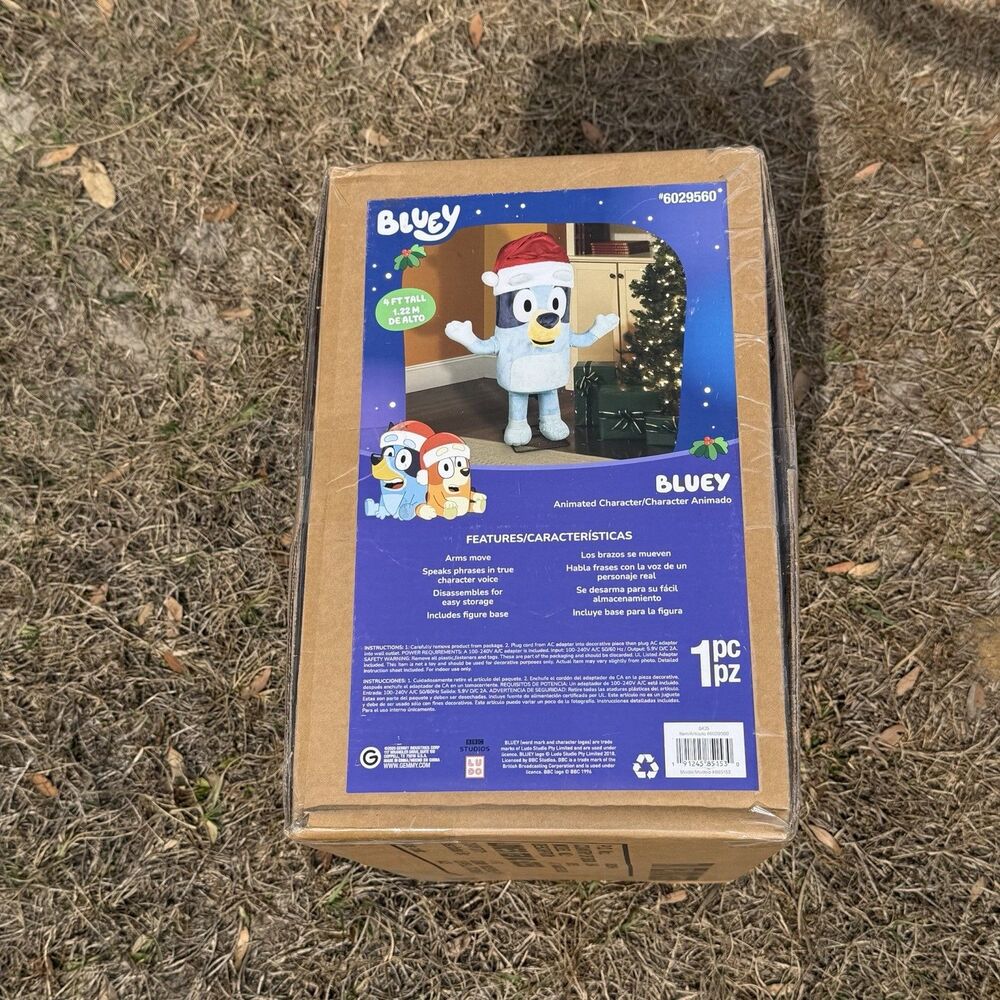 Bluey 4ft Animated Life Sized Musical Christmas Animatronic NEW SEALED